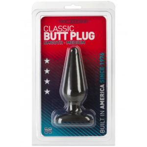 Černý anální kolík Butt Plug Smooth M