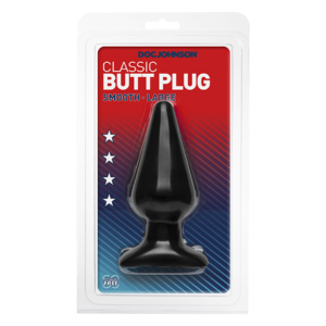 Černý anální kolík Butt Plug Smooth L