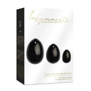 La Gemmes - Yoni Egg Set Black Obsidian L-M-S